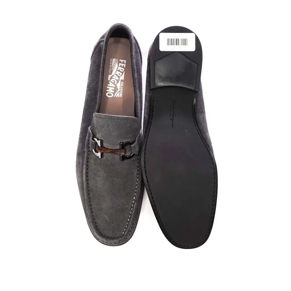 $850 FERRAGAMO - Gray Suede 
